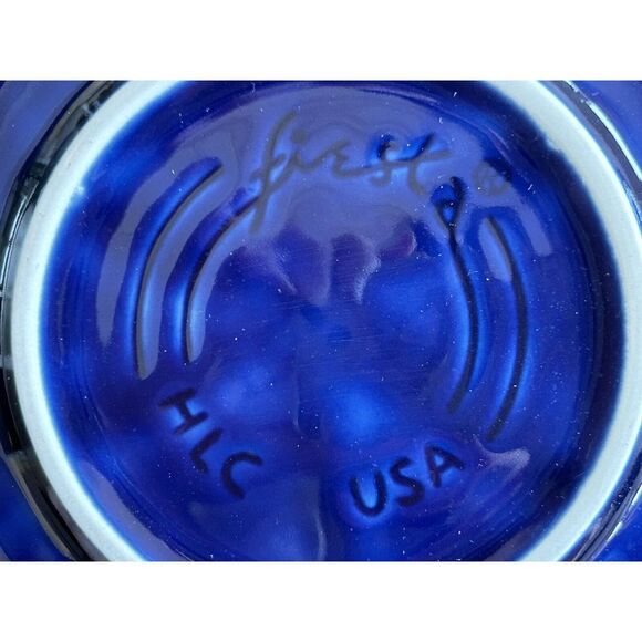 3‎ Pieces of Fiesta Ware Cobalt Blue- Bowl,  Plate And Mug - Picture 3 of 7